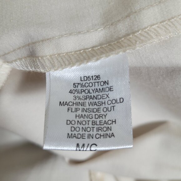 NWT TCEC Beige Strapless Belted Smocked Sweetheart Pockets Mini Dress Medium - Picture 11 of 11